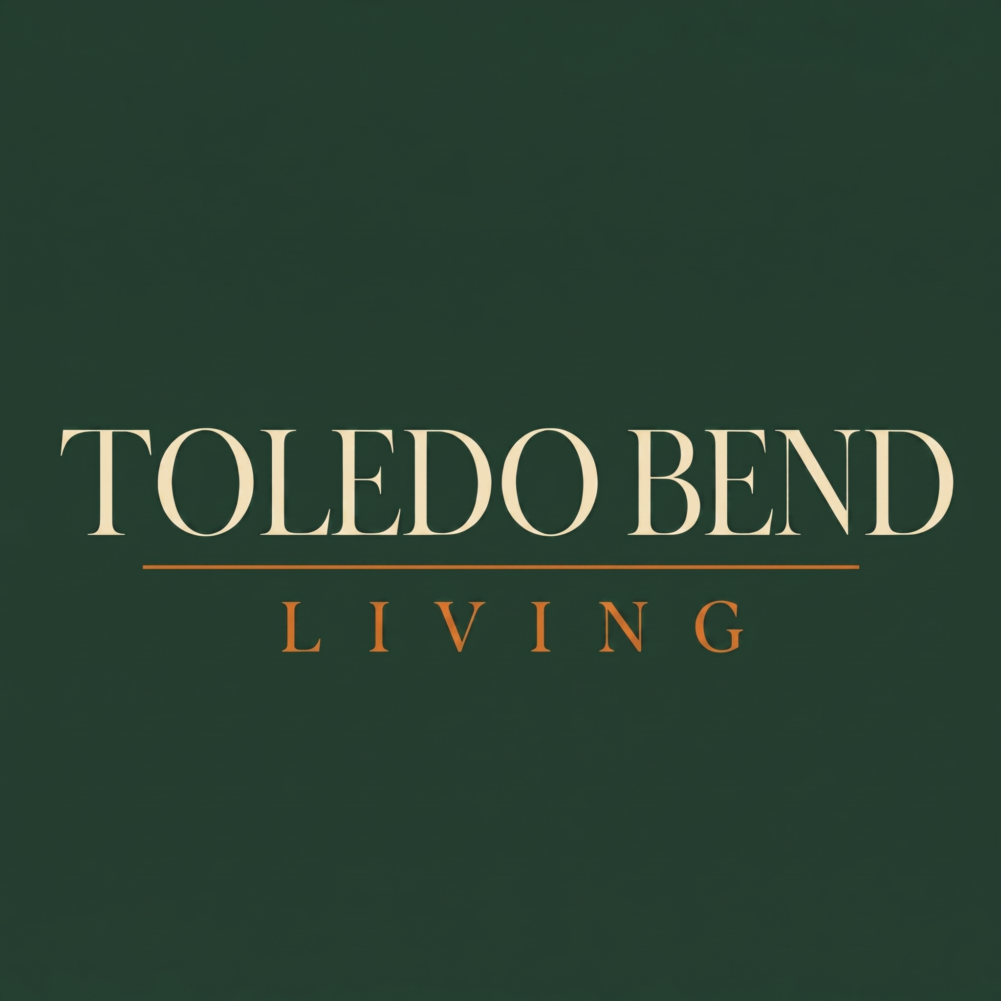 Toledo Bend Living wordmark, Concept C, emblem removed